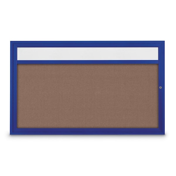 United Visual Products Hinge-less Radius Corkboard, 30"x36", Satin Alum Frame/Pearl UVEB3036R-SATIN-PEARL - main